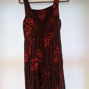 Old Navy Dark Red Floral Dress